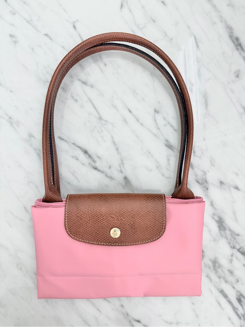 NWT Rare Longchamp Large Le Pilage Pink Shoulder Tote Limited Edition - Picture 4 of 11